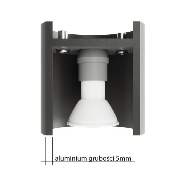 Sötétszürke fali lámpa ø 10 cm Roda – Sollux-image-4