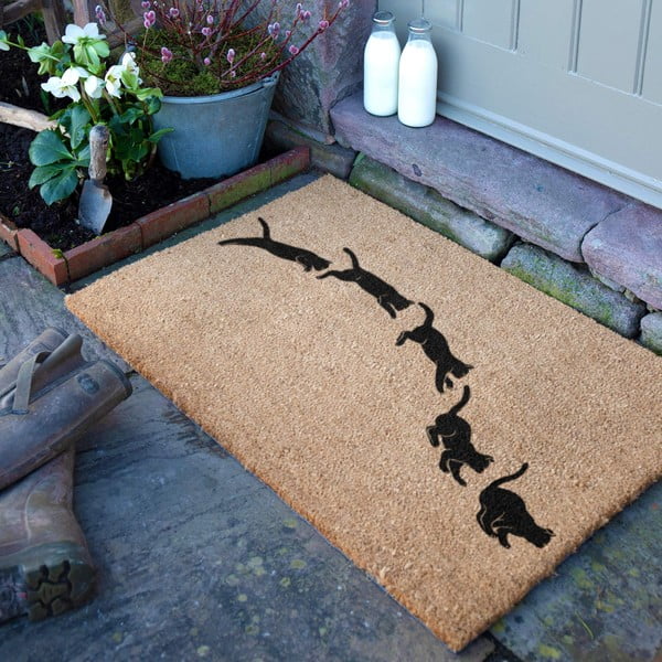 Kókuszrost lábtörlő 40x60 cm Jumping Cats – Artsy Doormats-image-2