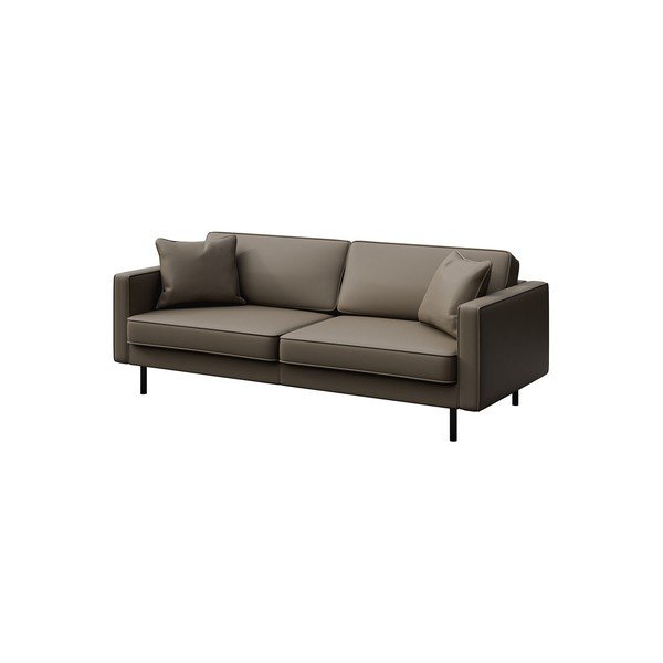 Világosbarna bőr kanapé 207 cm Kobo – MESONICA-image-2