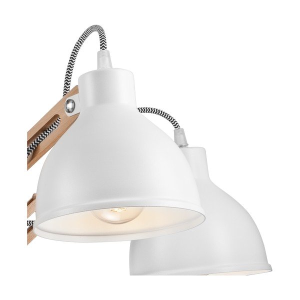 Fehér-barna mennyezeti lámpa fém búrával ø 15 cm Marcello – LAMKUR-image-3