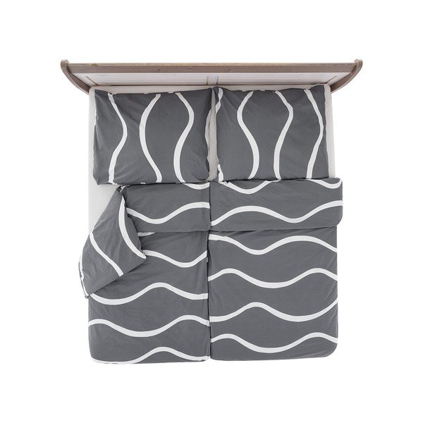 Szürke egyszemélyes krepp ágyneműhuzat 140x200 cm Top Class – B.E.S.-image-2