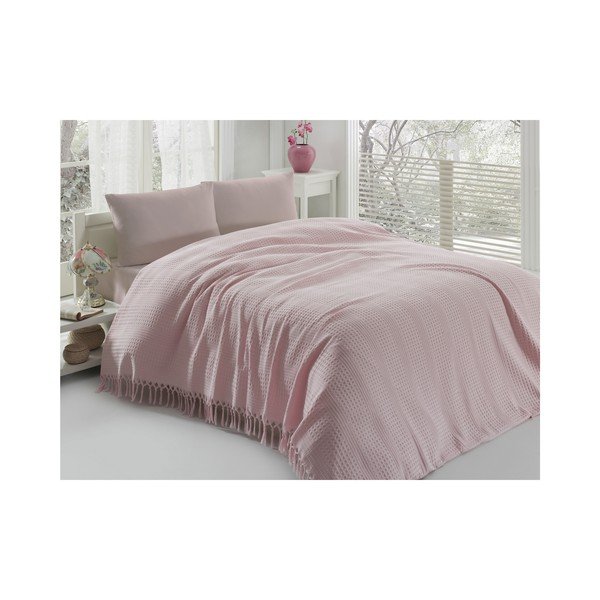 Pique Powder könnyű kétszemélyes pamut ágytakaró, 220 x 240 cm-image-1