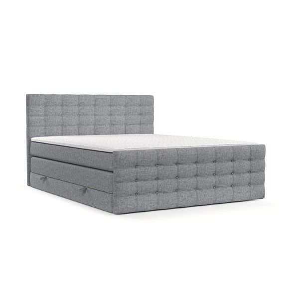 Szürke ágyneműtartós boxspring ágy 180x200 cm Blend – Maison de Rêve