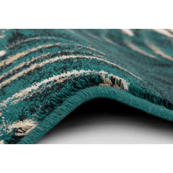 Petróleumkék gyapjú szőnyeg 133x180 cm Areca – Agnella-image-2