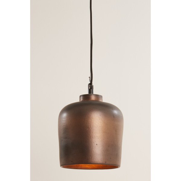 Bronzszínű függőlámpa kerámia búrával ø 22,5 cm Dena – Light & Living-image-1