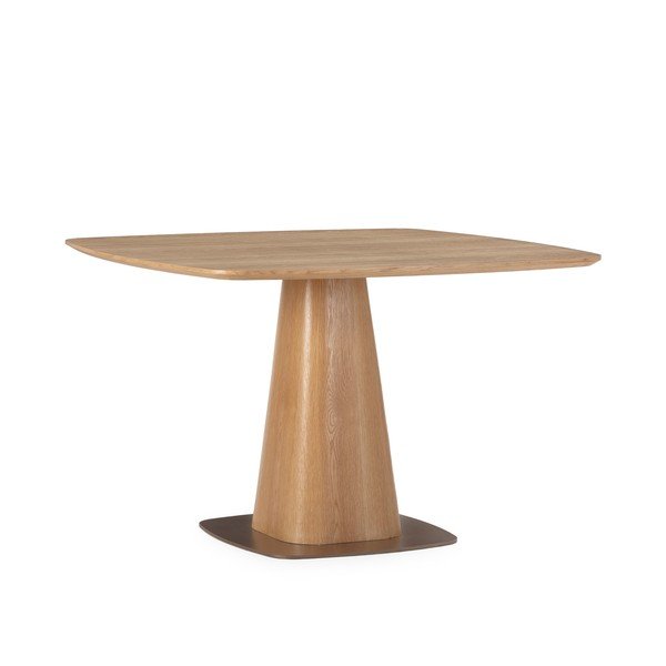 Étkezőasztal tölgyfa dekorral 120x120 cm Etel – MOME