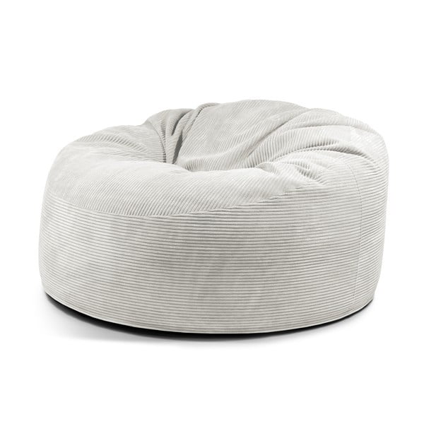 Krémszínű kordbársony babzsákfotel Om 135 – SLOWDOWN