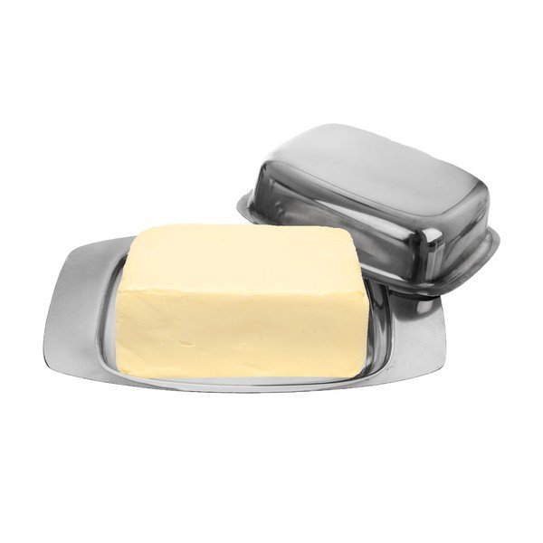 Ezüstszínű rozsdamentes acél vajtartó – Orion-image-1