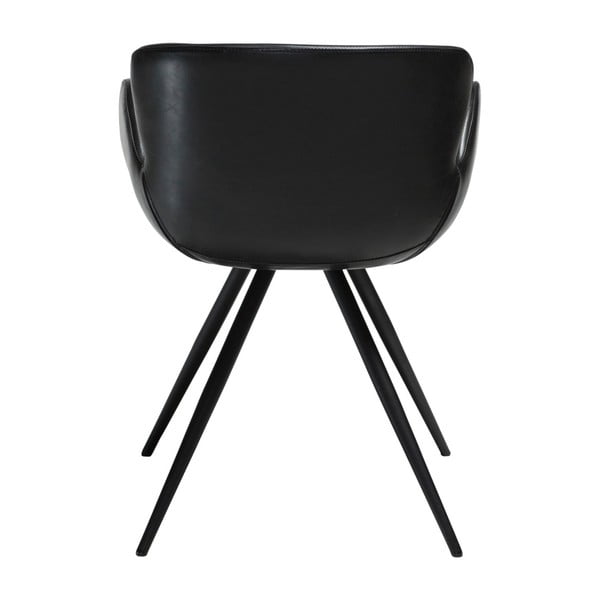 Fekete kárpitozott karfás étkezőfotel Gaia – DAN-FORM Denmark-image-4