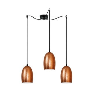 UME Elementary rézszínű háromágú függőlámpa, ø 14 cm - Sotto Luce