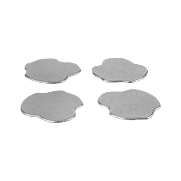 Ezüstszínű fém poháralátét szett 4 db-os Plama – noo.ma