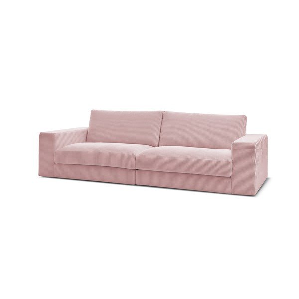 Rózsaszín kordbársony kanapé 274 cm Leonard – Bobochic Paris-image-3