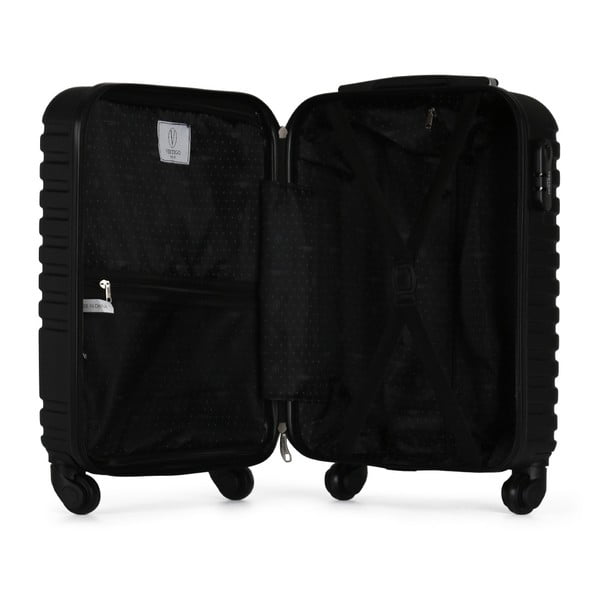 Mureo Valise Cabine fekete gurulós bőrönd, 36 l - VERTIGO-image-4