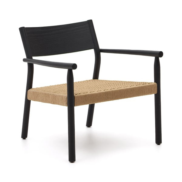 Fekete szőtt fotel Yalia – Kave Home