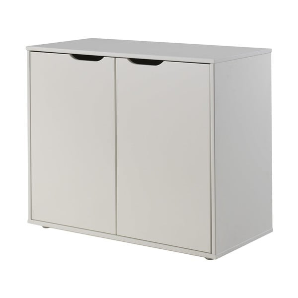 Fehér borovi fenyő ágyneműtartós galéria gyerekágy ágyráccsal 90x200 cm Scott – Vipack-image-2