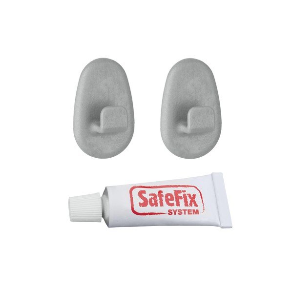 Grey 2 db fúrásmentes fali akasztó - Metaltex-image-1