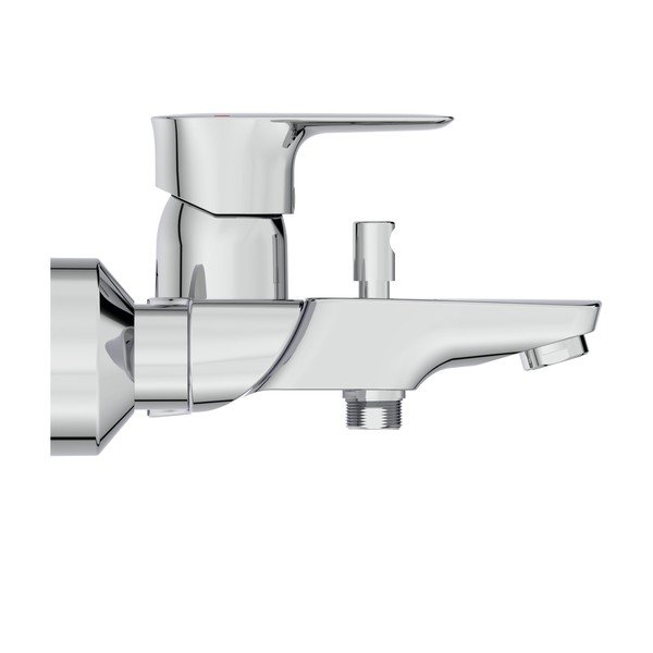 Fényes ezüstszínű csaptelep fürdőkádhoz, fali Connect Air – Ideal Standard-image-1