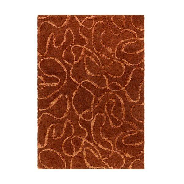Téglavörös kézi szövésű gyapjúkeverék szőnyeg 120x170 cm Varri – MADE