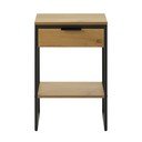Tárolóasztal tölgyfa dekorral 30x40 cm Cesura – Unique Furniture
