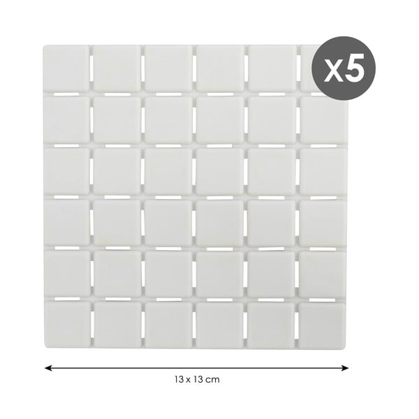 Csúszásgátló alátét készlet fürdőkádba 5 db-os 13x13 cm Quadro – MSV-image-1