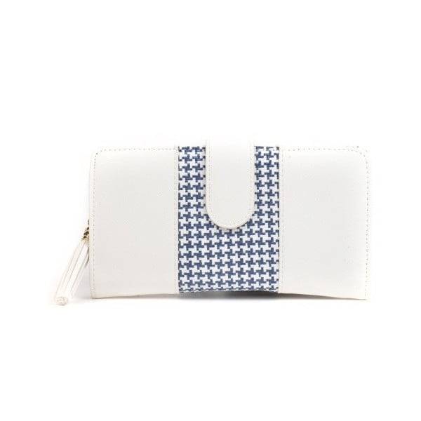 Ophelia fehér pénztárca kék részletekkel - Mangotti Bags