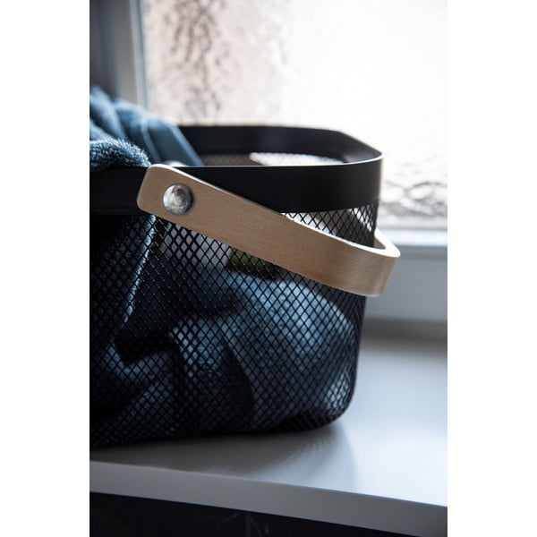 Fekete fürdőszobai rendszerező bambusz fogantyúval - Wenko-image-3