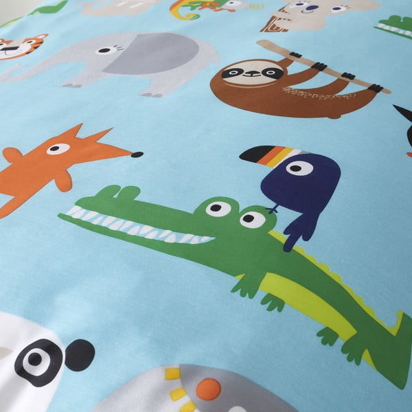 Gyerek állatmintás ágyneműhuzat, 135 x 200 cm - Catherine Lansfield-image-3