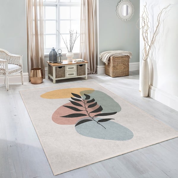 Krémszínű mosható szőnyeg 120x180 cm Illustrated Autumn – Mila Home-image-4