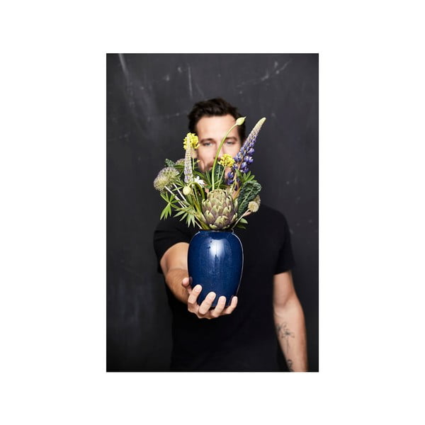 Sötétkék kőedény váza (magasság 20 cm) Gastro Blue – Bitz-image-4