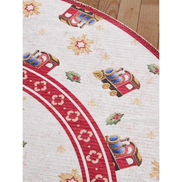 Piros kerek szőnyeg karácsonyi mintával ø 160 cm Toy's Delight Train – Villeroy&Boch-image-3