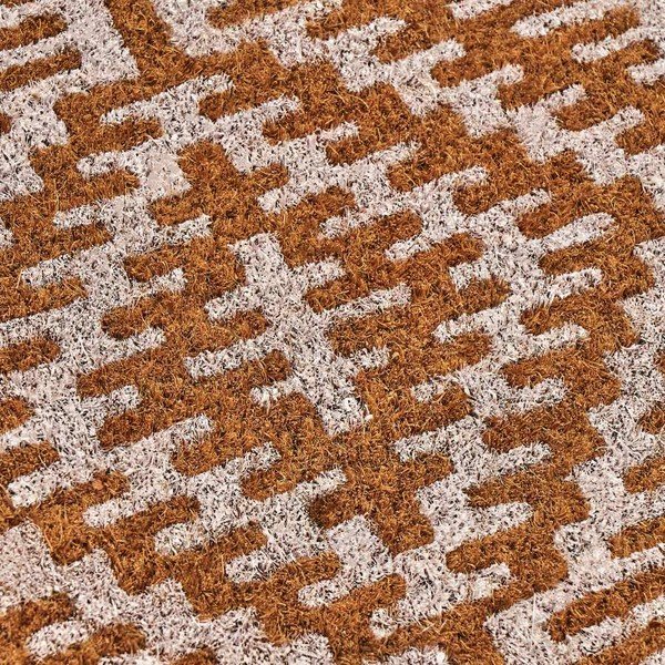 Kókuszrost lábtörlő 60x40 cm Boho White – Casa Selección-image-2