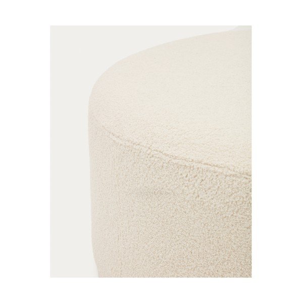 Krémszínű buklé puff Kaeli – Kave Home-image-4