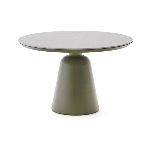 Kerek kerti étkezőasztal kerámia asztallappal ø 120 cm Tudons – Kave Home-image-2