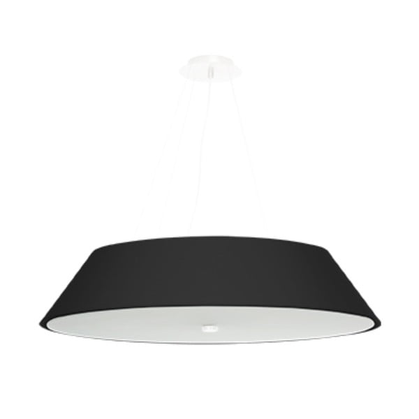 Fekete függőlámpa textil búrával ø 70 cm Hektor – Nice Lamps