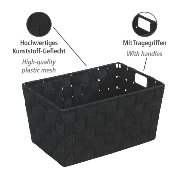 Adria feket tárolókosár, 20 x 30 cm - Wenko-image-3