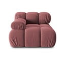 Rózsaszín bársony kanapé modul (bal oldali) Bellis – Micadoni Home