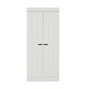 Fehér borovi fenyő ruhásszekrény 77x175 cm Connect – WOOOD