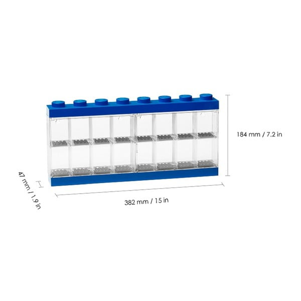 Kék, kisméretű tárolószekrény 16 db minifigurához - LEGO®-image-1