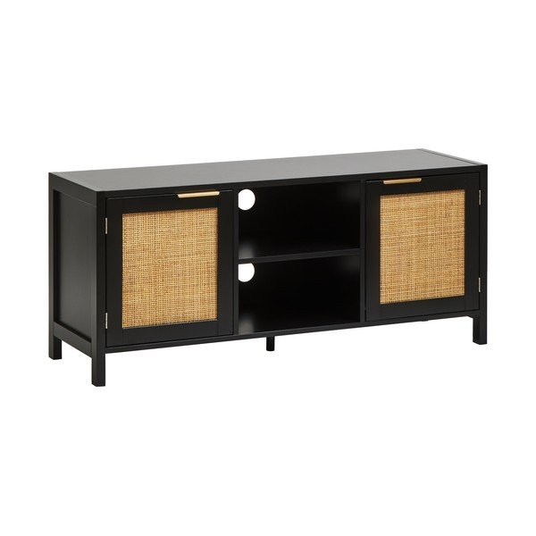 Fekete TV-állvány 120x52x38 cm Sherman – Premier Housewares