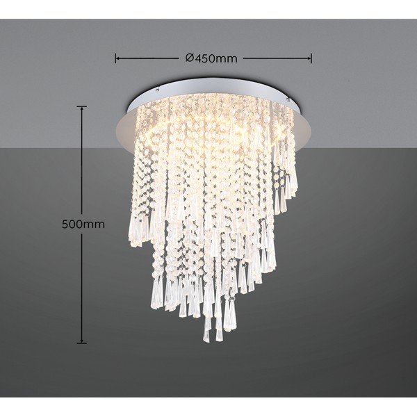Ezüstszínű LED mennyezeti lámpa ø 45 cm Pomp – Reality-image-2