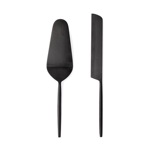 Rozsdamentes acél torta tálaló készlet 2 db-os Bronte – Bizzotto