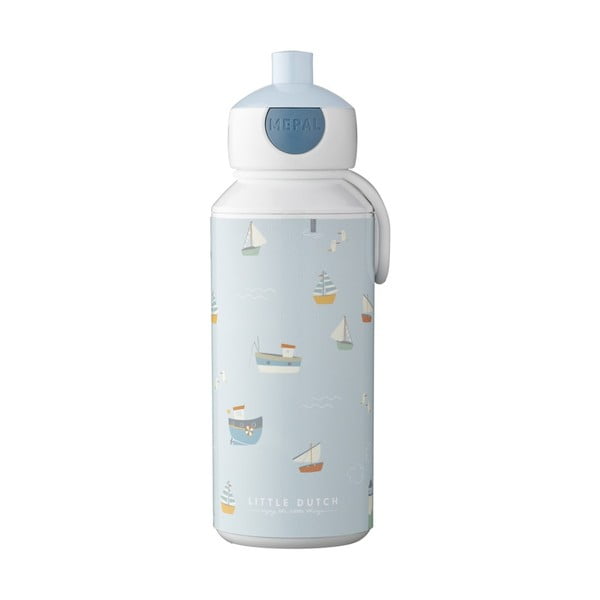 Fehér-világoskék gyerek ivópalack 400 ml Sailors bay – Mepal