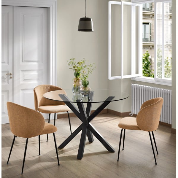 Kerek étkezőasztal üveg asztallappal, ø 119 cm - Kave Home-image-1