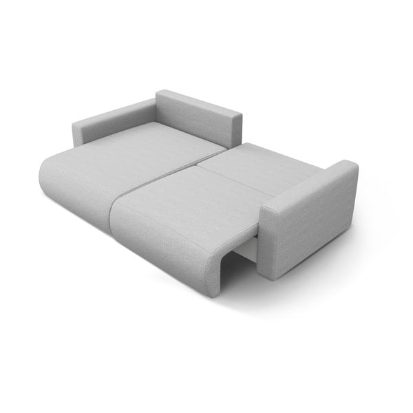 Világosszürke kinyitható tárolóhelyes sarokkanapé Belfast – Cosmopolitan Design-image-3