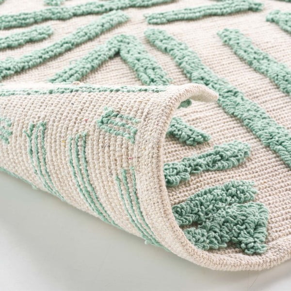 Mentazöld-krémszínű mosható szőnyeg 60x90 cm Athena – douceur d'intérieur-image-3