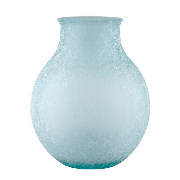 Silk türkiz újrahasznosított üveg váza, magasság 36 cm - Ego Dekor
