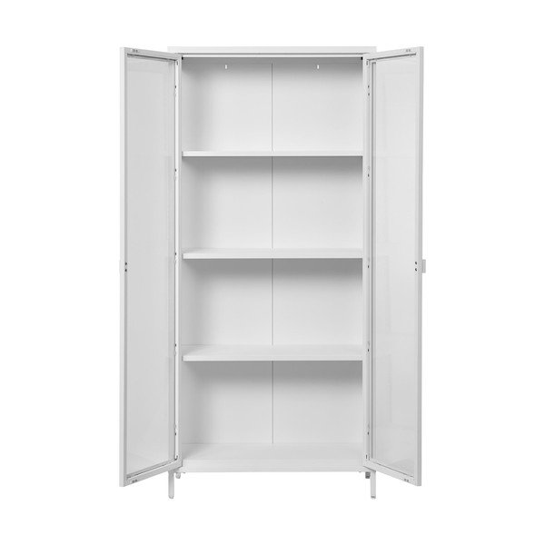 Fehér fém tálalószekrény 80x175 cm Brisbane – House Nordic-image-2