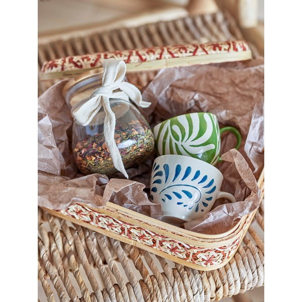 Fehér-kék agyagkerámia bögre 240 ml Heikki – Bloomingville-image-3