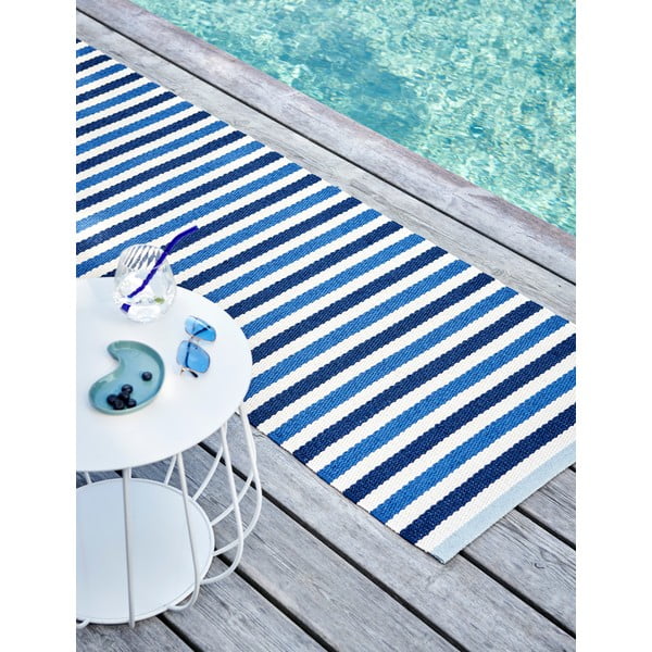 Kék-krémszínű kültéri-beltéri szőnyeg 70x120 cm Teo Denim – Pappelina-image-3