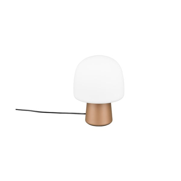 Fehér-bronzszínű asztali lámpa üveg búrával (magasság 27 cm) Steen – Trio-image-4